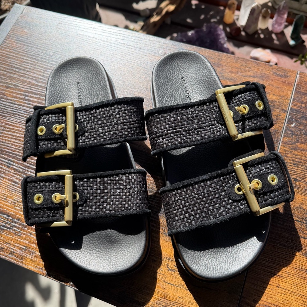 All Saints Sian Raffia Sandal - Picture 4 of 8